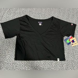 brand new black champion crop top